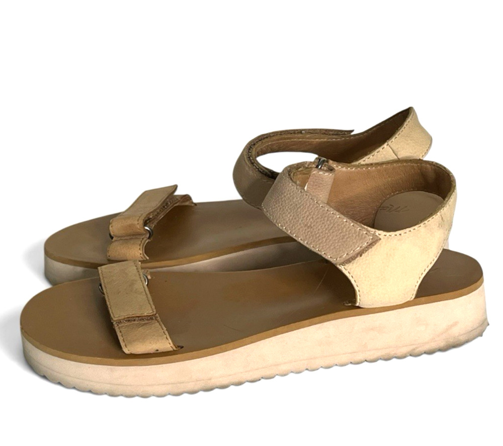 Madewell Maggie Sandals Women's 8 M Colorblock Sandstone Multi Platform